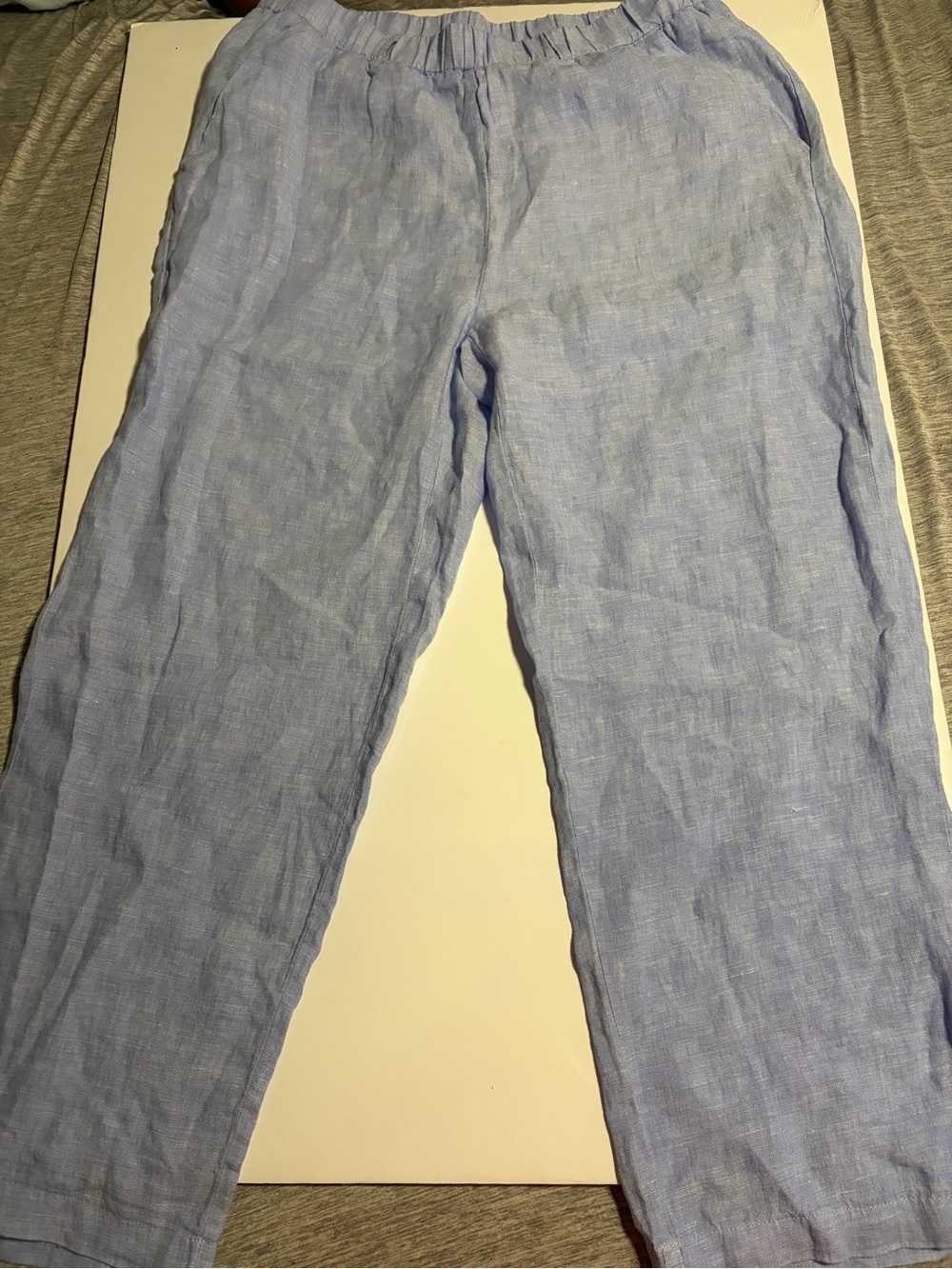 Quince Light Blue Women's Linen Capris